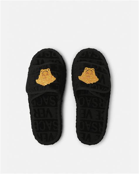 versace slippers woman|versace black slippers.